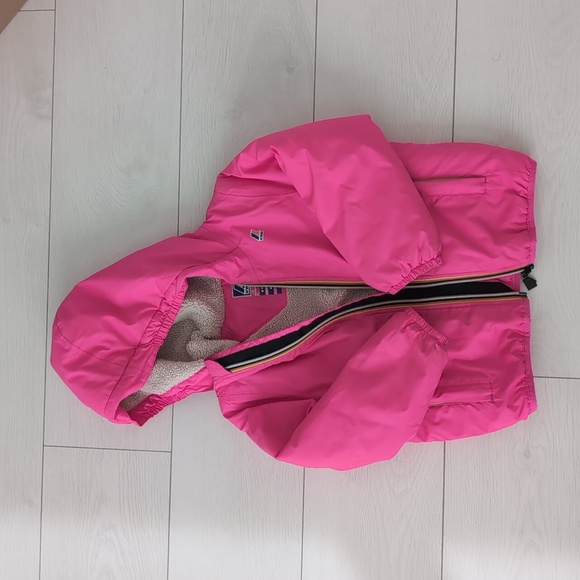 K-Way Kids Pink Hooded Jacket Size 4 - Picture 2 of 8